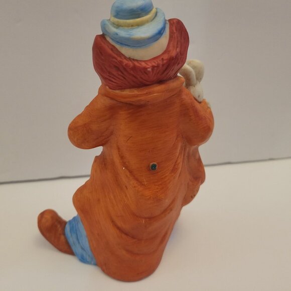 Vintage Enesco Ceramic Clown Figurine With Rabbit In Pocket - Picture 4 of 7